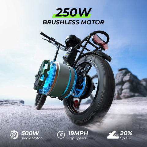iSinwheel U4 Foldable Step-thru Electric Bike 500w 55Miles Range