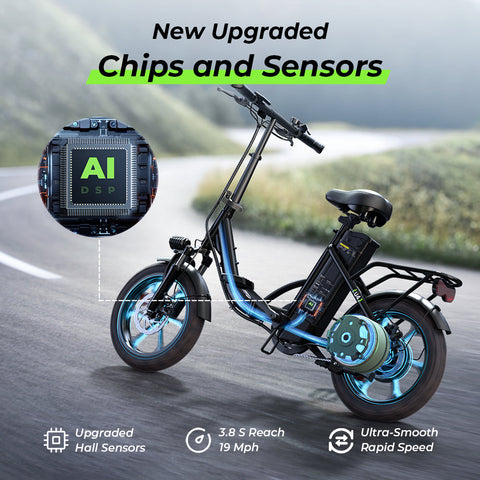 iSinwheel U4 Foldable Step-thru Electric Bike 500w 55Miles Range