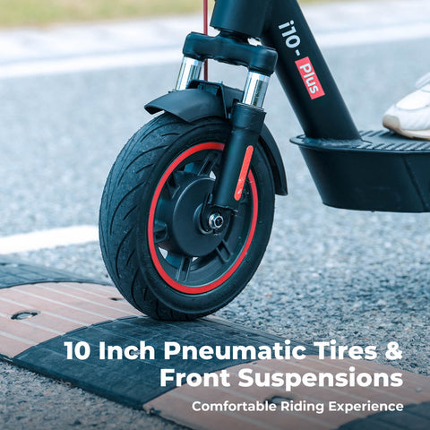 iScooter i10Plus 800W Motor E Scooter Foldable with 10" Pneumatic Tires