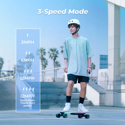 isinwheel V6 Pro Electric Skateboard with Pedal Lights & Remote Control