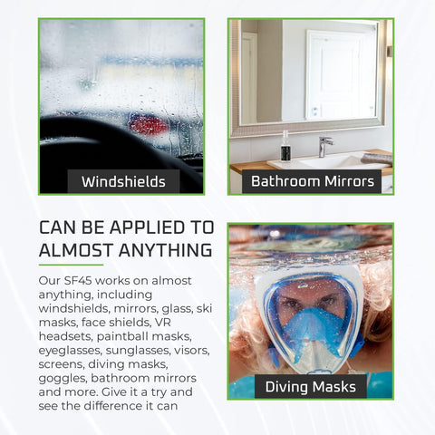 WASH&WHIPS SF45 Anti-Fog For Car Windshields