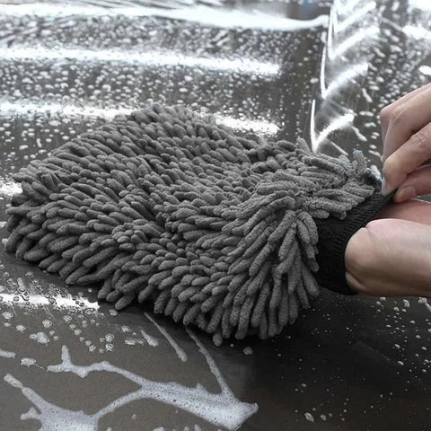 WASH & WHIPS Car Wash Kit - 3-Gallon Bucket with Particle Interceptor Trap, Shampoo, Chenille Mitt & Microfiber Soft Towel, 5pcs