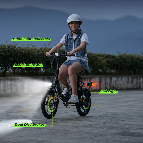 iSinwheel U4 Foldable Step-thru Electric Bike 500w 55Miles Range