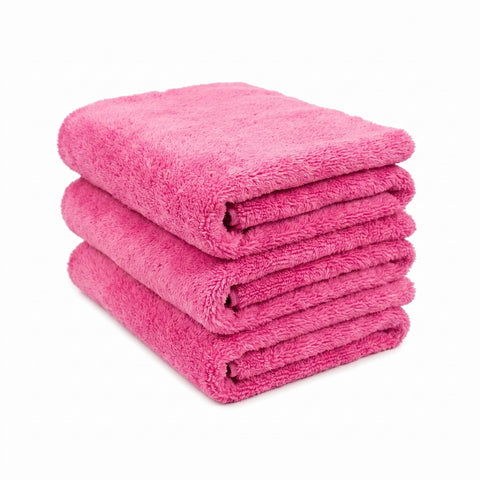 WASH&WHIPS Edgeless Microfiber Coral Fleece with Ultrasonic Edge 3 Pack